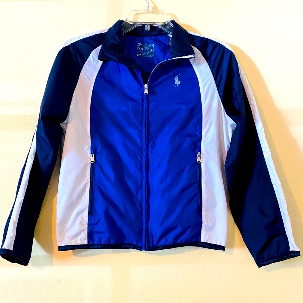 Polo Ralph Lauren Full Zip Windbreaker Jacket School Uniform Lightweight S EUC
